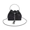 Leopard print fashion small bag spring new portable bucket bag retro chain oblique span bag