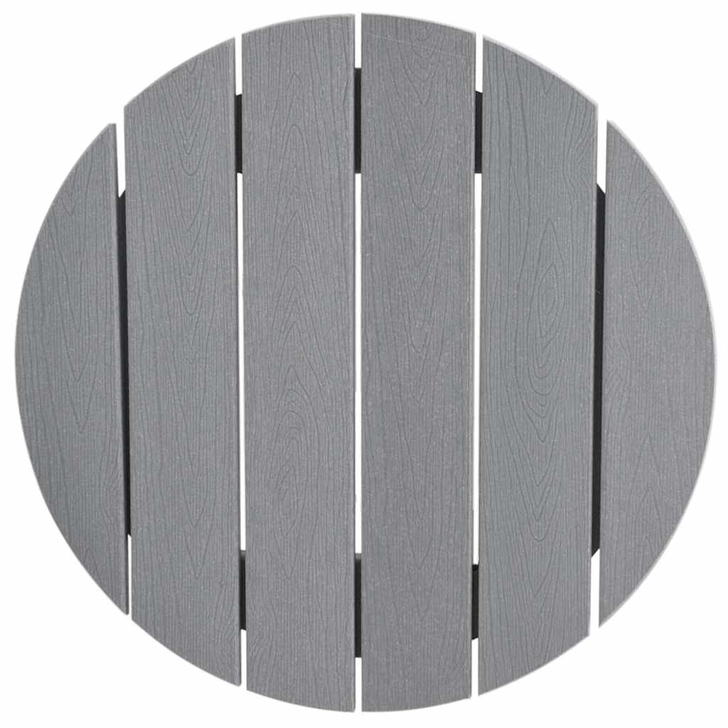 Garden Bar Set 3 Pcs Light Grey HDPE