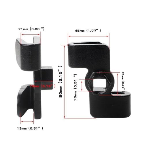 1/2" Carbon Steel Wrench Extender, Black, Universal Ratchet Tool Adapter for Vehicles, Lathes, and Machine Tools (1 Pc)