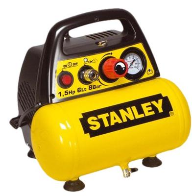 Stanley Oil-Free Compressor 6L 1.5Hp 8Bar 180L Min