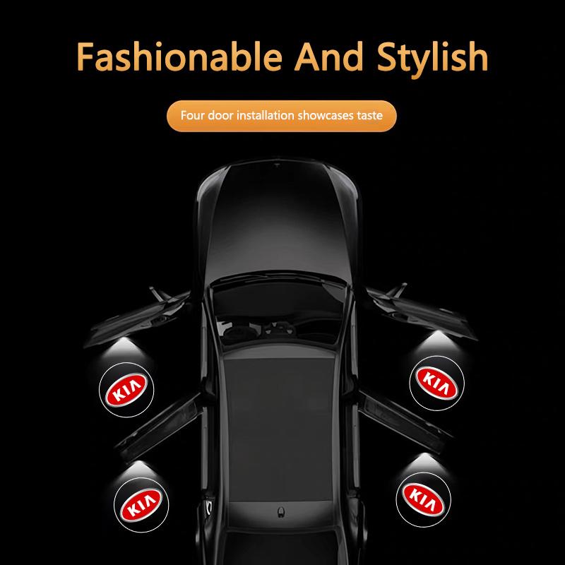 2pcs LED Car Door Welcome Light Car Emblem Projector Universal Light For KIA Picanto Rio 3 Ceed Sportage Cerato Soul Sorento K5 hbsp50