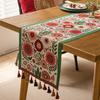 Vintage Jacquard Table Runner Luxury Long Tablecloth Coffee Table Console Cover Decorative Strip