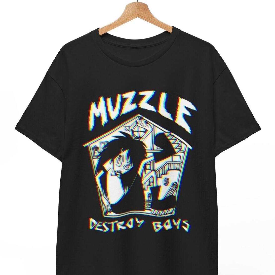 Destroy Boys Футболка Топы Футболка - Destroy Boys Намордник футболка - Футболка Намордник - Унисекс футболка M