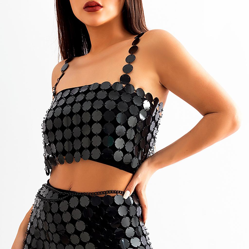 Creative Vest Sequins Hollow Street Shot Fashion Bikini Clothing Sexy Nightclub Hipster Fringed Body Chain