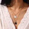 Cute Enamel Halloween Ghost Pendant Necklace for Women Girl Chain Necklaces Holiday Jewelry Gift