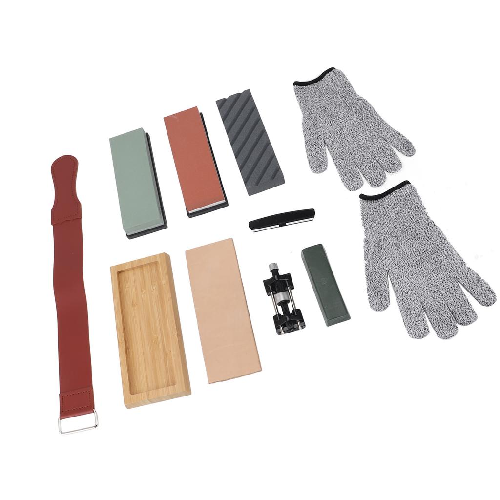 Knives Sharpening Stone Set 400 1000 3000 8000 Grit Fixed Angle Design Whetstone Sharpener Set for