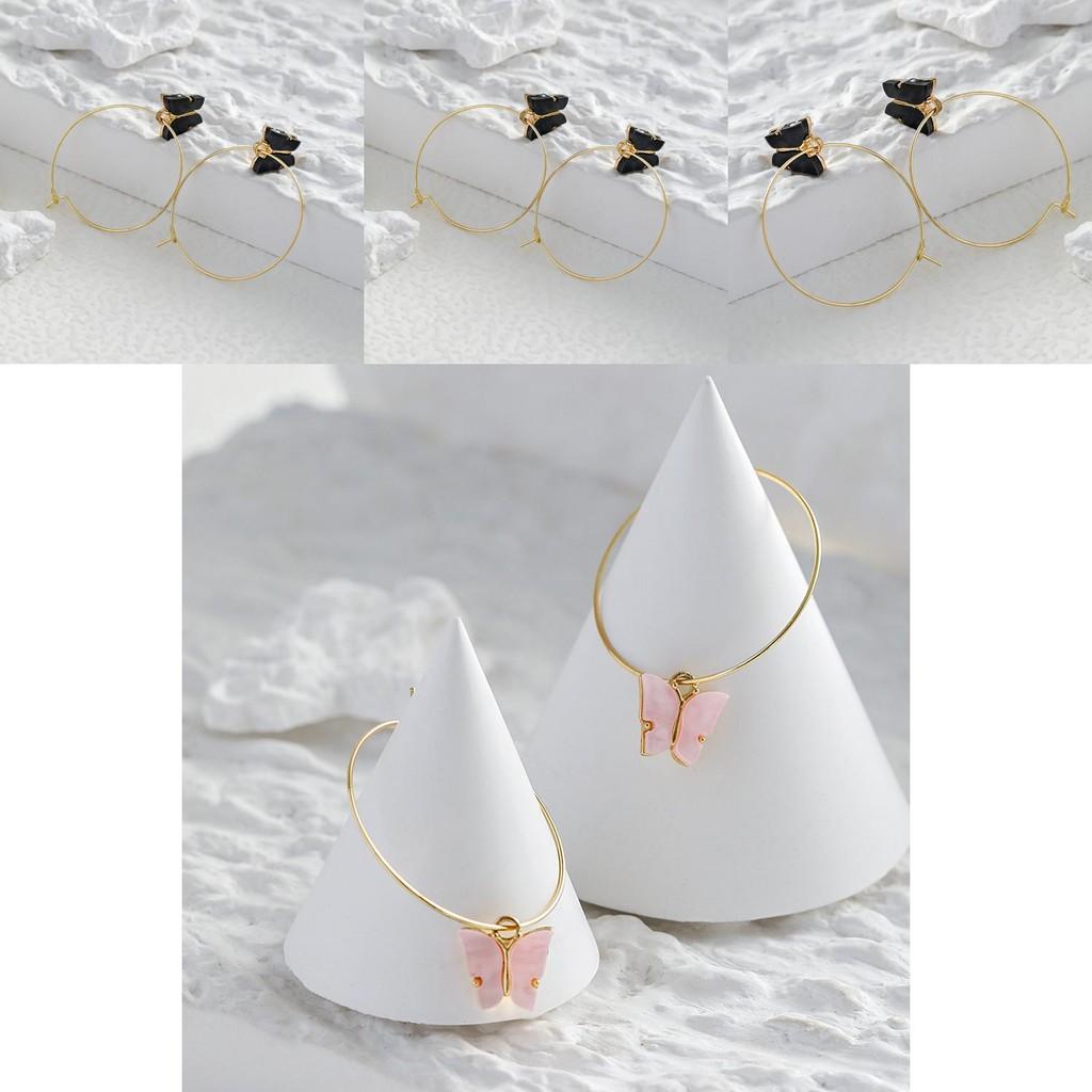 Creative And Chic Butterfly Earrings Alloy Geometric Style For Women