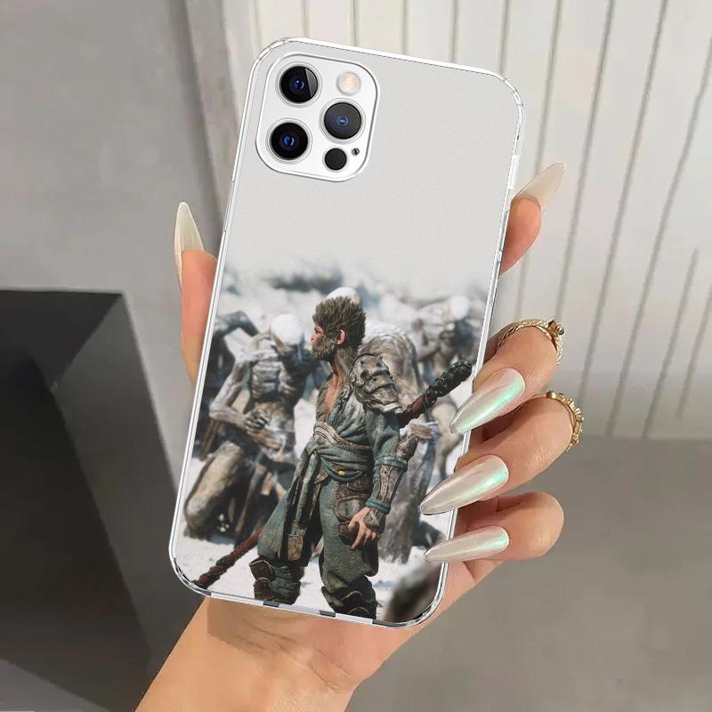 

Black Myth Wukong Game Phone Case for Iphone 16 15 14 13 12 Mini 11 Pro Max 16E X XS XR 7 Plus 8 SE 2020 Soft Funda Print Shell iPhone 14 Plus