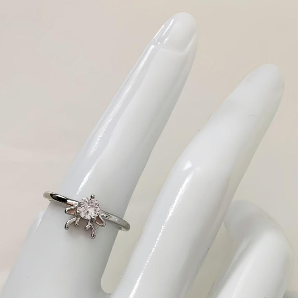 Forest-Inspired Sparkling Diamond Elk Antler Ring – Simple, Fashionable Index Finger Accessory