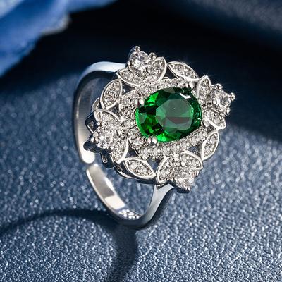 2025 Handmade Fashion Emerald Ring Wedding Emerald Jewelry Premium Ring