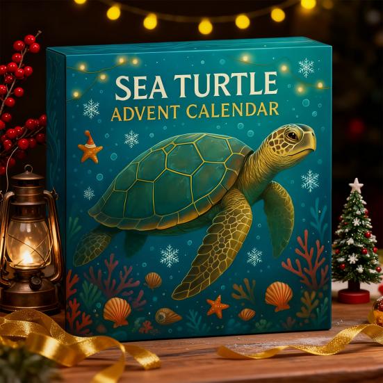 Havskilpadde Adventskalender Havinspirert Jule Nedtellingskalender 24 Søte Havskilpadde Dekorasjoner Julegave til Barn Samlere