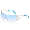 Rimless Diamond-encrusted Sunglasses European And American Sunglasses Y2k Future Technology Sports Mirror Sunglasses