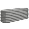 Vidaxl Raised Planter, Powder-Coated Steel 114X40X36 Cm, Grey
