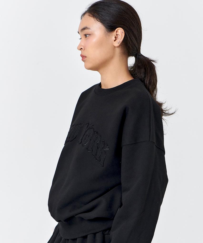 PAPERBOY Women'S New York Applique Sweatshirt - Oatmeal