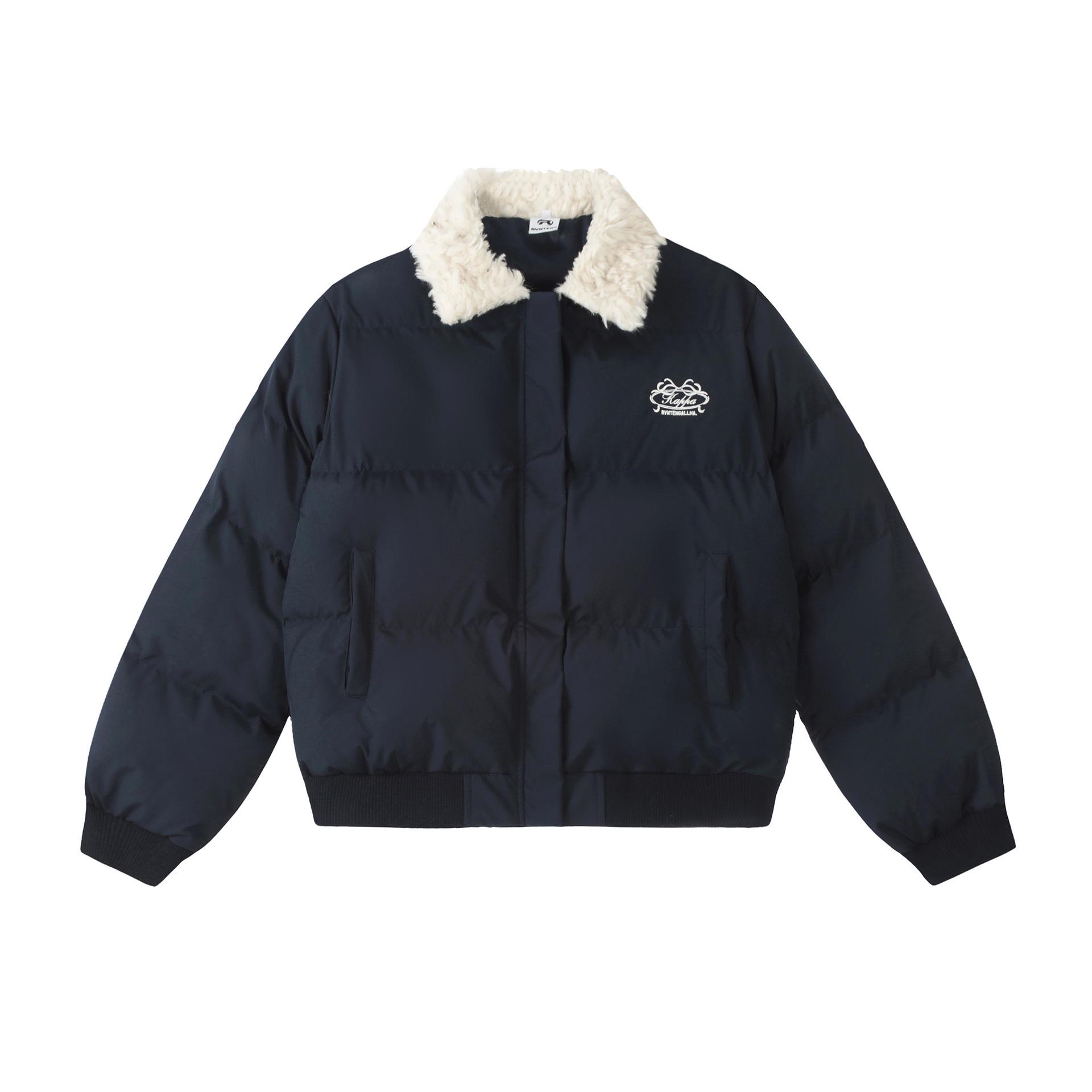 

2025 American-Style Cotton Jacket with Lamb Wool Lapel – Thick, Warm, and Hot-Selling Winter Coat Extra Large синій