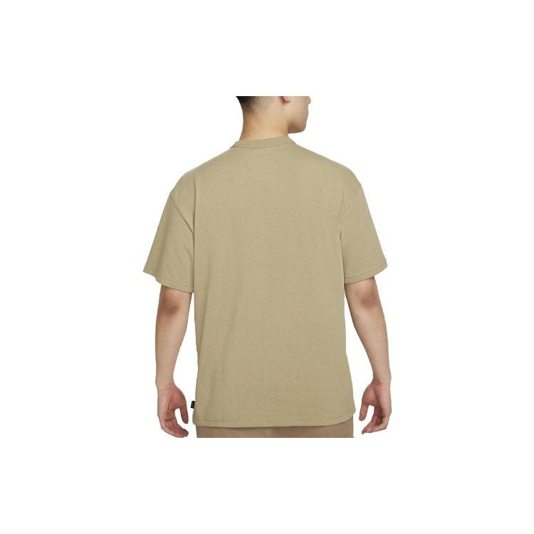 Nike Sportswear Premium Essentials Embroidered Logo Loose Short Sleeve T-Shirt Men Tops Khaki DO7393-276