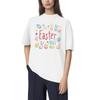 Men's And Women's Casual Loose Printed T-Shirt Round-Neck Pullover Short-Sleeved Top
