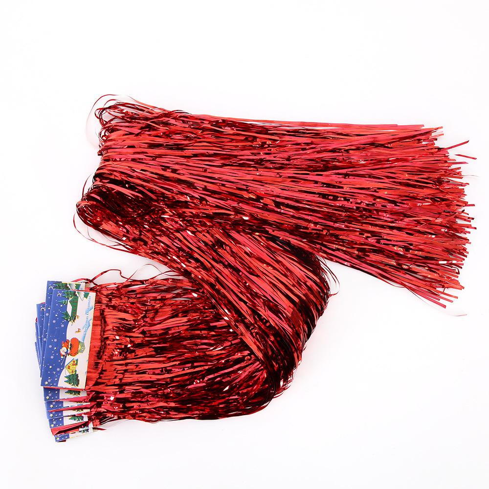 Albero di Natale Decorazione 18cm*1M Filamento Luminoso Decorazione Festa di Natale DIY Foglio di Alluminio Pioggia Ornamento