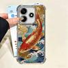 Goldener Karpfen Glücklicher Koi Beschichtung Handyhülle Für Xiaomi Poco X5 X6 X7 X8 Pro Max F8 Ultra F7 M8 M7 M5S Redmi 15C 15 14C 13C 13 X3 12