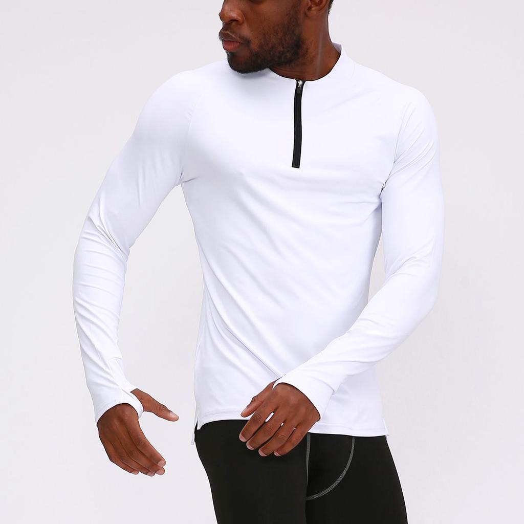 Men's Fitness Clothing Long Sleeve Quick-Dry Breathable Outdoor Running Compression Basketball Sports Tights Sportswear