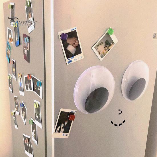 1 Pair 5cm/7cm/10cm/12cm/15cm Refrigerator Magnets Self Adhesive DIY Synthetic Resin Black White Googly Eyes  Fridge Stickers Scrapbook Accessory