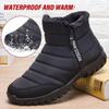 fashion Men Ankle Snow Boots Waterproof Non Slip Shoes for Men Casual Keep Warm Plush Plus Size Couple Footwear Chaussure Homme 2024