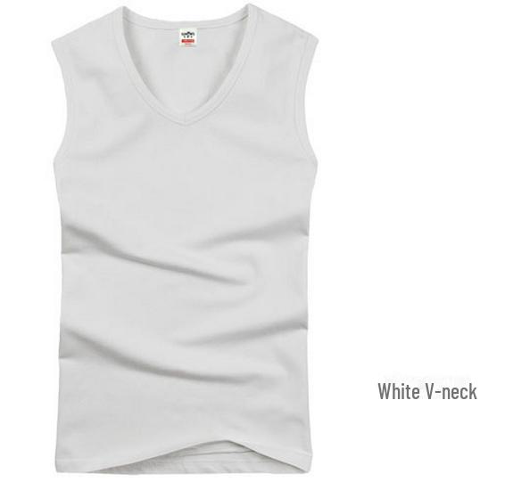 

Мужской жилет из гребенного хлопка 40-го калибра: Нижнее белье из чистого хлопка, спортивное нижнее белье из цельного хлопка, майка с широкими плечами, базовый слой на весну/лето. L (90-110 jin)