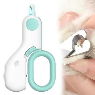 Pet Nail Clippers with Safety Lock Lighted Nail Trimmer for Cats Dogs Rabbits Professional Grooming Tool with LED Light