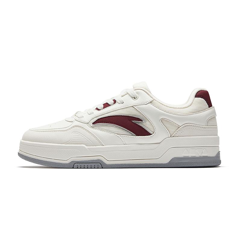 Anta Cyber Minimalist Versatile Shock Absorbing Wear Resistant Low Top Sneakers Men Sneakers White Red 912538012-6