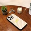Lemon Cool Stripe Pattern Phone Case For iPhone 17, 16,15,14,13,12,11 Plus,Pro Max, Others Silicone Soft Black Cover