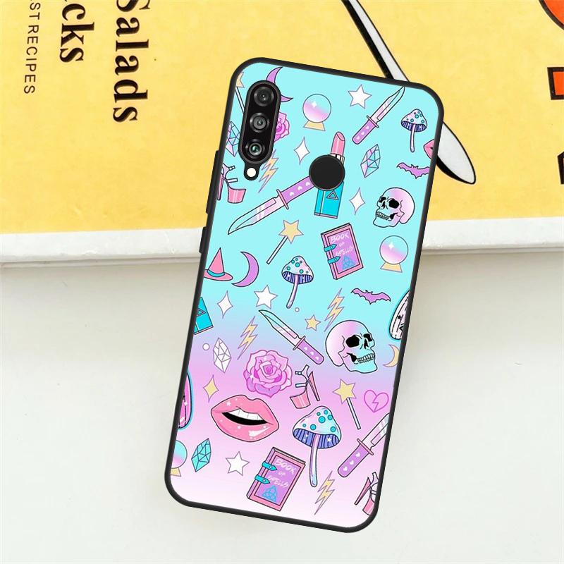 Girly Pastel Witch Goth Ouija For Huawei Nova Y61 Y73 Y70 Y72 Y60 Y90 Y91 7i 8i 11i 12i 12s 9 10 SE P20 P30 P40 Lite Case