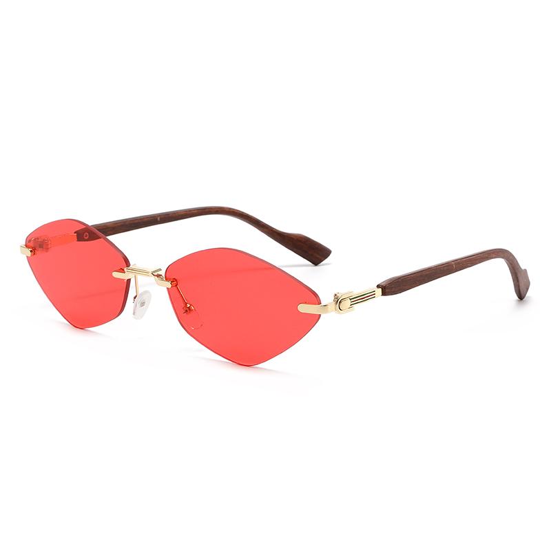 Retro Metal Frameless Sunglasses for Men and Women Fashion Trendy UV Resistant Outdoor Sunscreen Sunshade Glasses