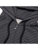 Kirsh Striped Zip-Up Hoodie [Black]
