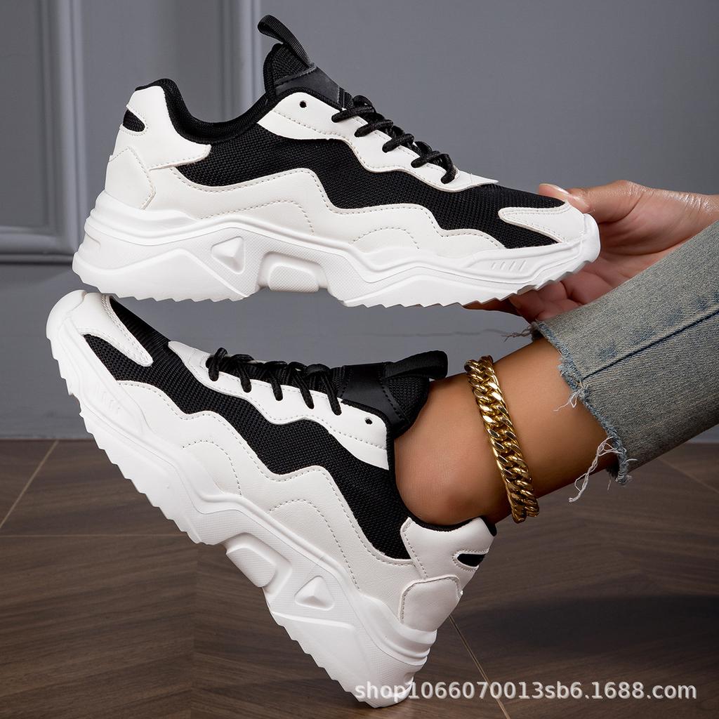 Dad Shoes Mesh Atmungsaktive Freizeitschuhe Outdoor Mode Vielseitig Student Laufschuhe Stoff Turnschuhe