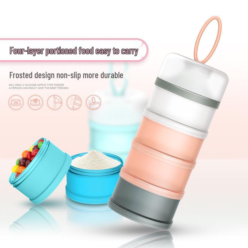 MillyMally Portable Milk Powder Box: Large Capacity, Mini Compartment for Baby Outings.