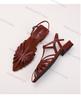 Fashion 2025 Heels Women Sandals Summer Black Stilettos Ankle Buckle Strap Ladies Casual Pumps PU Sexy Sandalias Comodas De Mujer