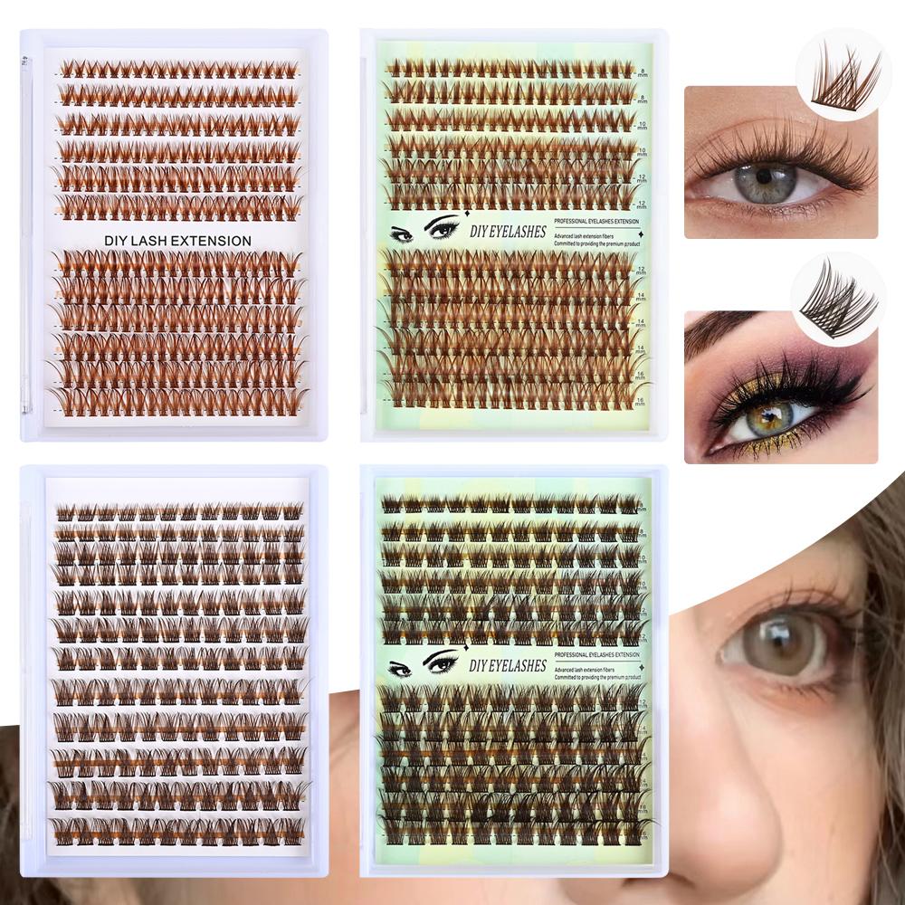 Single Cluster Segmented Eyelashes Soft Fluffy DIY Grafting Eyelashes  Women's Beauty