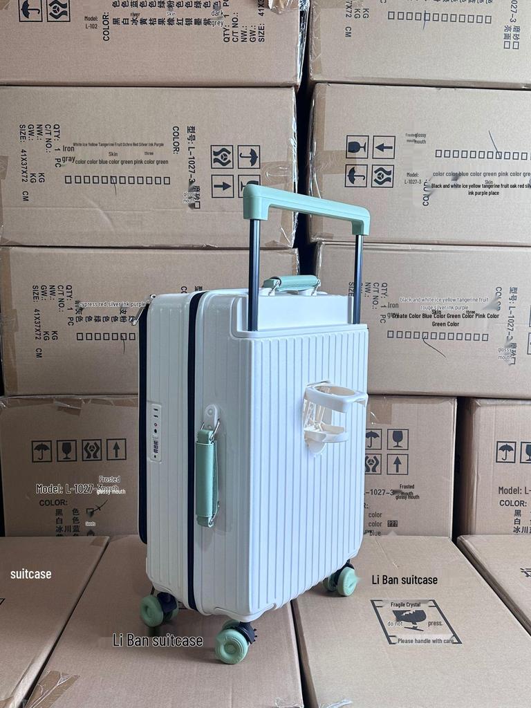 5022 Explosion-Proof 28-Inch Check-in Zipper Suitcase with Side Opening and Deep Compartment.