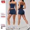 Zechuang Summer Tight Yoga Suit with Chest Pad Fitness Quick-drying Exercise High Elastic Peach Yoga Suit Women