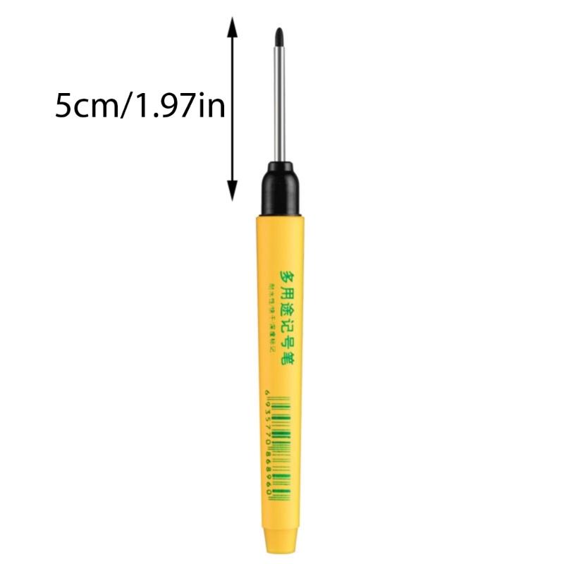 Deep Hole Marker Pen 33mm Deep Reach Marker Oil-Based Carpenter Marker Waterproof Marking Pen for Home Decoration