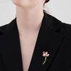 Spilla da Donna Perle Finte Intarsiate Design Fiore Rosa Spilla da Bavero Fibbia Antiscivolo Distintivo per Sciarpe Accessori per Abbigliamento e Borse