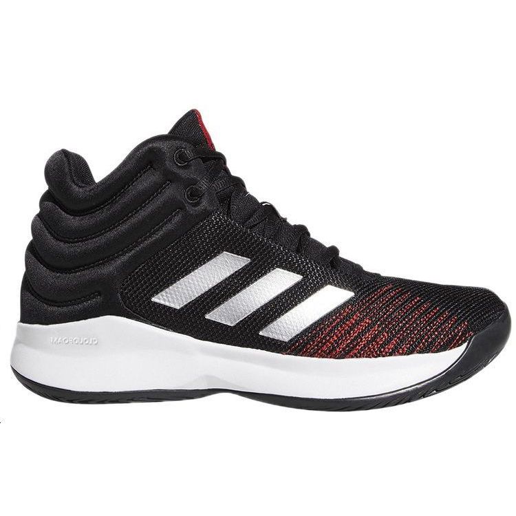 Adidas Pro Spark 2018 Czarne Srebrne Metaliczne Męskie Sneakersy Core-Black Solar-Red F99892