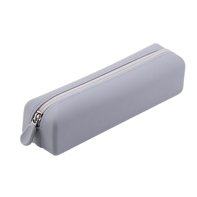 Trousse à Crayons en Silicone Souple Sac à Stylo Créatif à Fermeture Éclair Sac de Rangement Imperméable Grande Capacité Pour Fournitures d'Organisation Scolaire