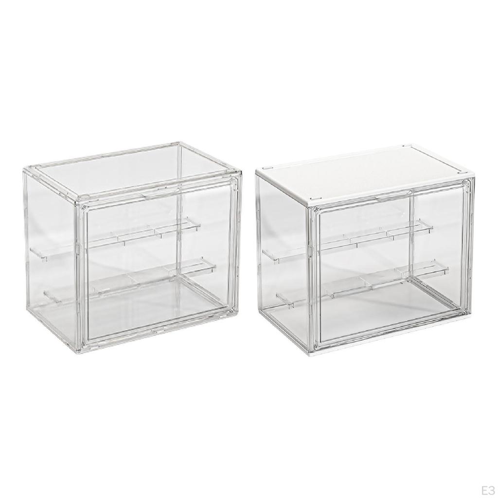 Clear Display Case for Figures Figure Portable Small Toys Container Countertop Modern
