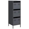 VidaXL High Sideboard Anthracite 39x35x103.5 Cm Steel, Bookcase, Modern Bookcase, Bookshelf, Shelf and 851402