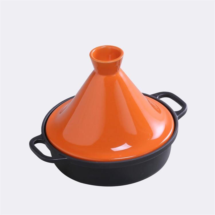 

Cast Iron Enamel Pot Moroccan Tajine Saucepan Saup Rice Cookware 26cm Suitable for Induction Cooker Electric Stove оранжевый
