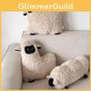 Plush Sheep Animal Shape Cushion With Embroidered Design For Living Room Sofa Bed Office Decor