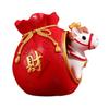 2026 Chinese Horse New Year Decor Red Envelope Resin Desktop Ornament Cute Lucky Horse Figurine Wealth Fortune Home Office Decor