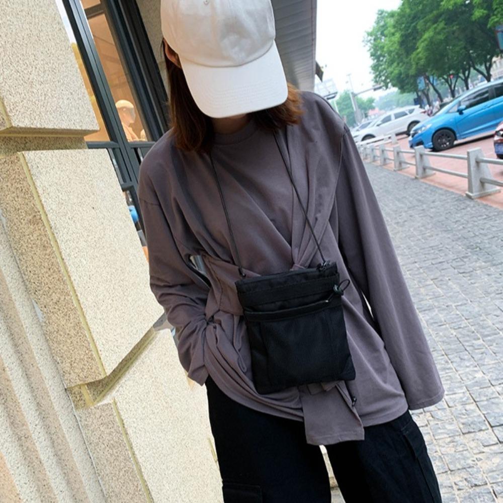 Letter Crossbody Bag Large Capacity Small Square Bag Simple Men's Shoulder Bag  Youth