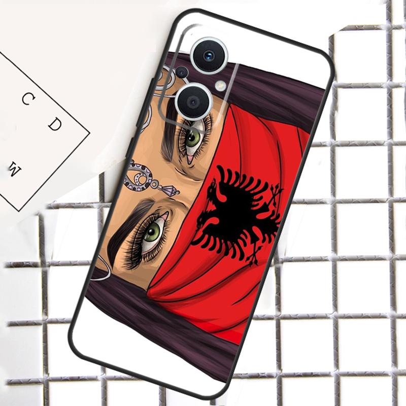 Albanien Albaner Flagge Für OPPO Reno 13 14 12 11 10 Pro 11F 12F 13F 14F 7 8 Lite 8T OPPO Find X5 X6 X8 X9 Pro Hülle